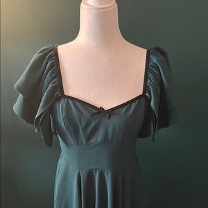 Micheline Pitt for Unique Vintage Teal Dress